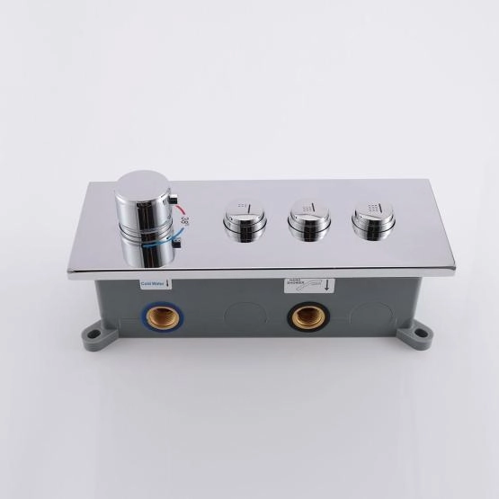 Встраиваемый смеситель Vincea для душа VSCV-433TCH трехфункциональный, термостатический, хром