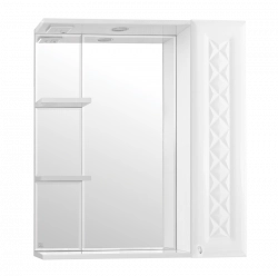 Зеркальный шкаф Style Line Elfante Канна 75/С Люкс с подсветкой, белый