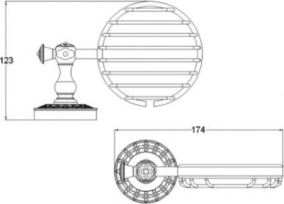 Подвесная мыльница Bronze de Luxe WINDSOR (K25202) бронза