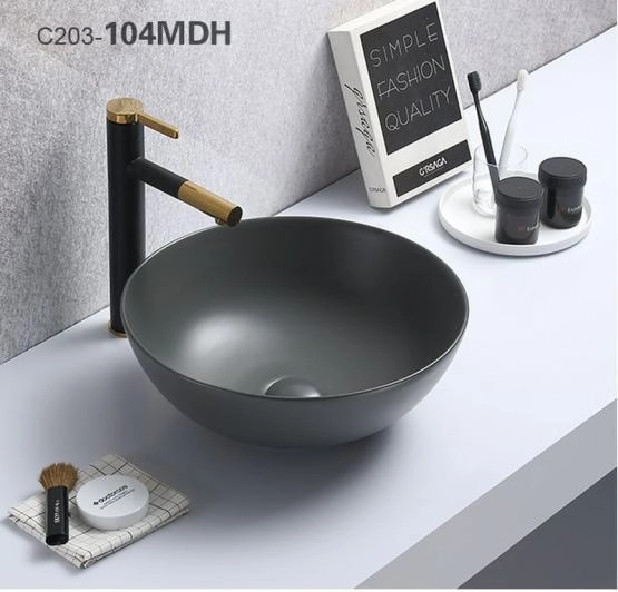 Раковина Ceramalux NC 41x41 Серый, 104MDH-2 круглая