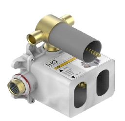 THG Tous Styles скрытая часть термостата 1/2 " с восковым картриджем с одним запорным клапаном и 2 розетками, со встроенной коробкой, без подставки, л