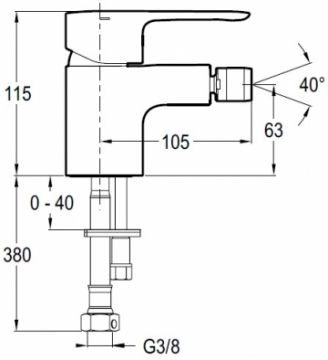 Смеситель для биде Jacob Delafon July E16028-4