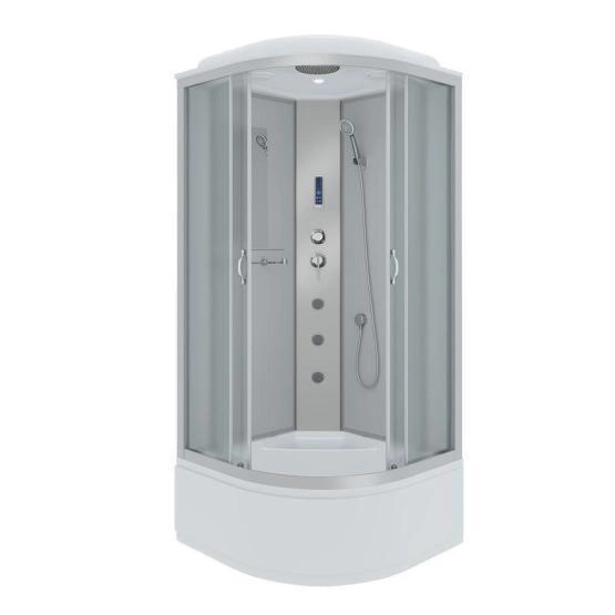 Душевая кабина Niagara NG-2307-14F 800х800х2150 высокий поддон 40см стекло матовое