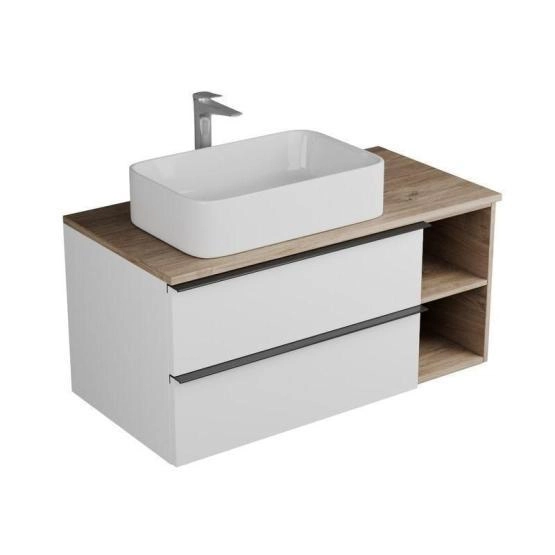 Тумба под раковину VENECIANA SANGRO 100 под наклад.умыв., с 2-мя ящ+ниши, белый