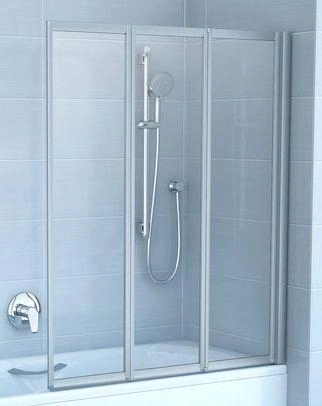 Шторка на ванну Ravak VS3 100 сатин + Раин