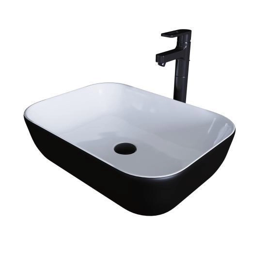 Раковина Grossman GR-4041BW (460*320*140) черно-белая