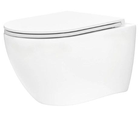 Tece Spring R комплект унитаз подвесной Square, безободковая чаша со смывом Tornado flush, сиденье Slim с микролифтом и быстрым снятием, белый глянец 