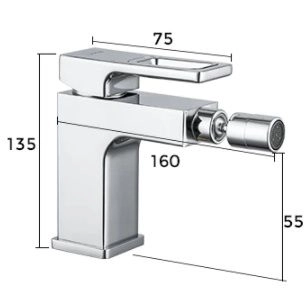 Смеситель для биде Gappo G5017-6 чёрный