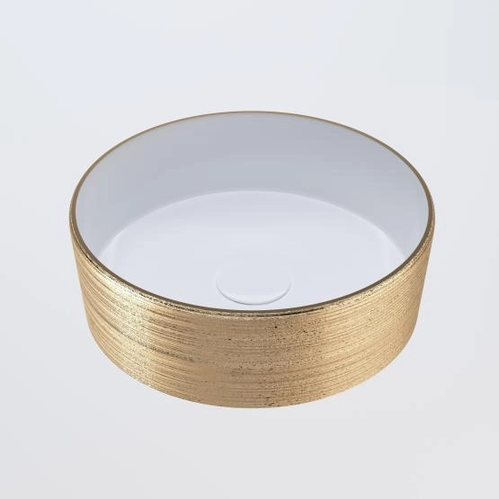 Раковина Grossman GR-5010GW (355*355*115) бело-золотая