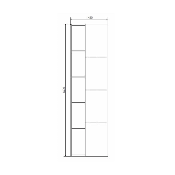 Шкаф-колонна Comforty Прага-45 дуб белый