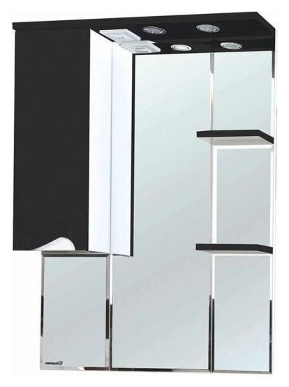 Зеркало-шкаф Bellezza Эйфория 80 L с подсветкой черный