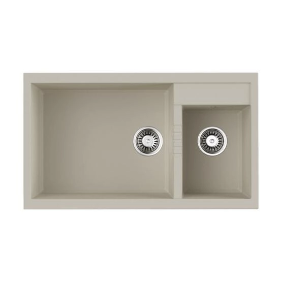 Кухонная мойка Omoikiri Tedori 86-2-LB-EV Tetogranit/эверест 4993938