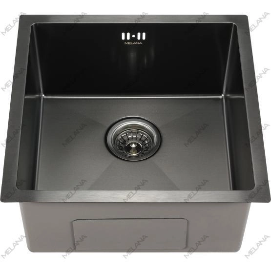 Мойка Melana ProfLine D4545HB 45x45 1,2/220 сатин графит врезная квадратная