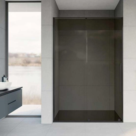 Душевая дверь Vincea Arno VPS-1A120CGB, 1200, черный, стекло тонированное