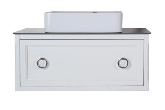 Тумба под раковину ASB-Woodline Рома 100 С под столешницу подвесная (Белый )