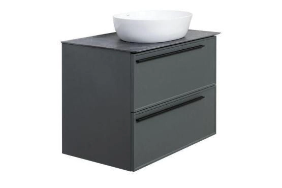 Тумба под раковину LA FENICE Elba Grigio TWIN серый 80 FNC-01-ELB-G-80-2 серый матовый зелёный матовый