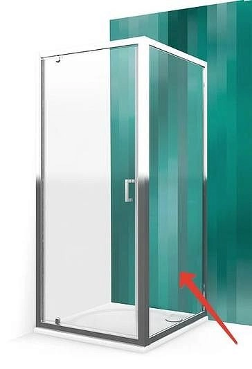 Боковая стенка Roltechnik LEGA LINE LLB/1000 100 см профиль хром, стекло матовое