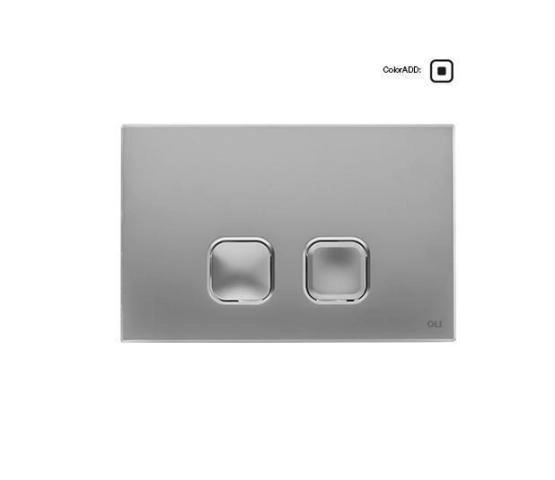 Панель механическая двойная OLI PLAIN 070828, пластик, хром матовый