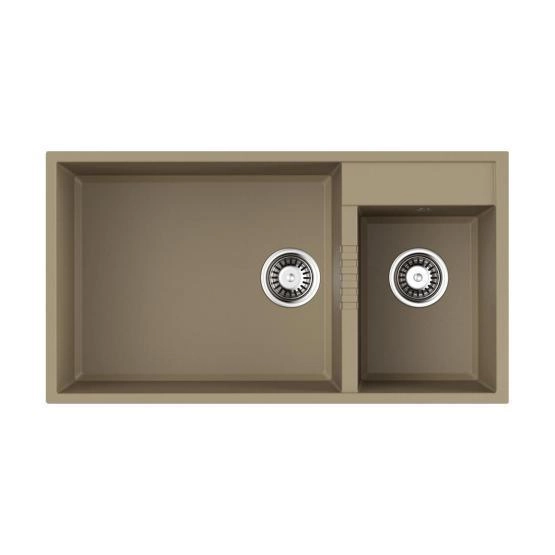 Кухонная мойка Omoikiri Tedori 85-2-U-SA Tetogranit/бежевый 4993942