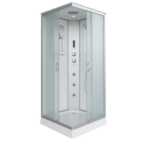 Душевая кабина Niagara NG-1101-14F 900х900х2150 низкий поддон 13см стекло матовое с полкой