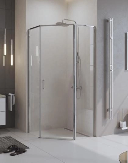 Душевой уголок BelBagno UNO-195 80x80 прозрачное стекло 5 мм профиль хром UNO-195-P-1-80-C-Cr