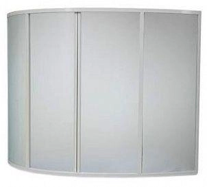 Шторка для ванны Bas Алегра 1500*1450 (4ств) GRAPE