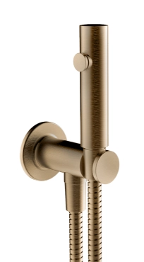 Gessi гигиенический душ, лейка, шланг 1250 мм, шланговое подсоединение -держатель лейки, цвет Warm Bronze Brushed PVD