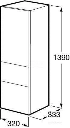 Шкаф колонна Roca Ronda L белый матовый/бетон ZRU9303005