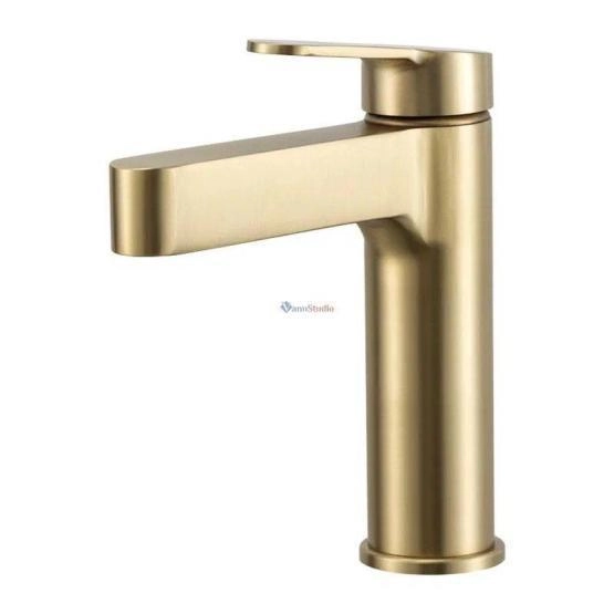 Смеситель для раковины Gappo G1099-33 сатин золотой