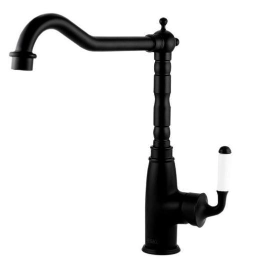 Смеситель для кухонной мойки ESKO Florence FR 03 B черный белый