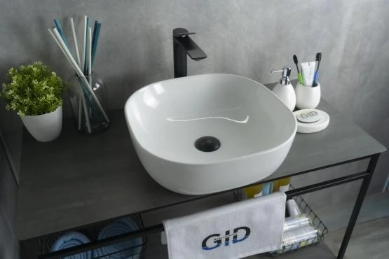 Раковина Gid D1301 43x43 на столешницу белая