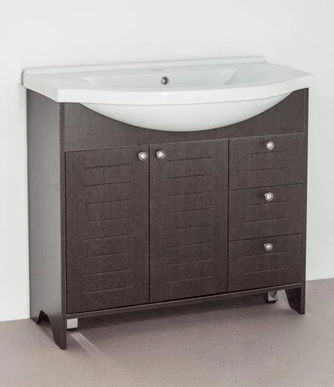 Тумба под раковину Style Line Elfante Кантри Эльбрус-90, венге