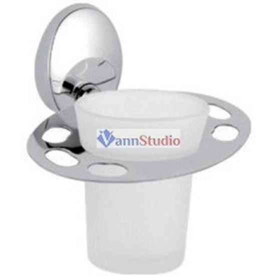 F1606-1 Стакан для зубных щеток Frap стекло с держателем