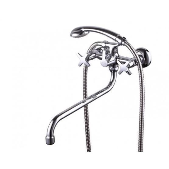 Смеситель для ванны KAISER Crystal (28155) с душем хром