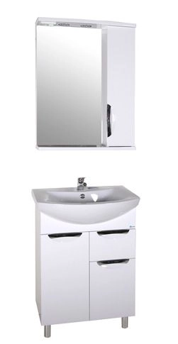 Зеркальный шкаф ASB-Mebel Мессина 9886 572х176 мм с подсветкой цвет белый глянец