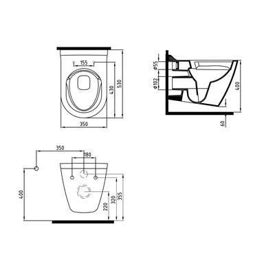 Унитаз Bien Mineral MNKA052N1VE0W3000 подвесной безободковый со встроенным смесителем, сиденье микролифт