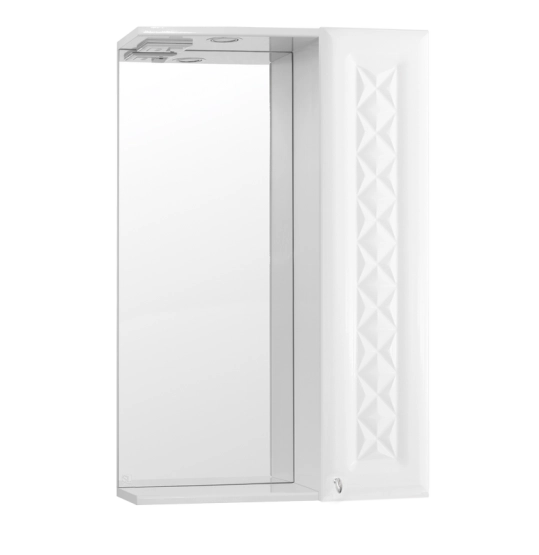 Зеркальный шкаф Style Line Elfante Канна 50/С Люкс с подсветкой, белый