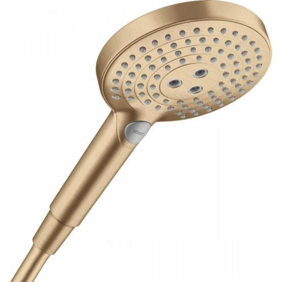 Hansgrohe 26531140 Raindance Select S Ручной душ ?120 мм, 3 режима, Ecosmart, шлифованая бронза