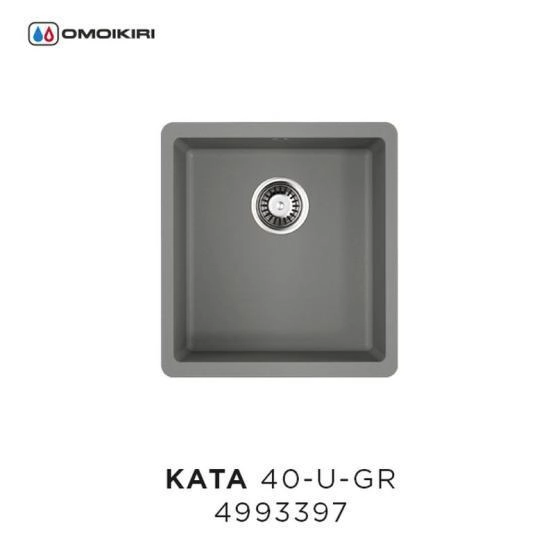 Кухонная мойка Omoikiri Kata 40-U-GR 4993397, 400х420, Leningrad Grey