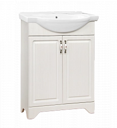 Тумба под раковину Style Line Elfante Олеандр-2 65 напольная с дверками, рельеф пастель