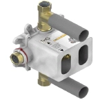 THG Tous Styles скрытая часть термостата, с двумя клапанами с восковым картриджем, со встроенной коробкой, без отделки, латунь