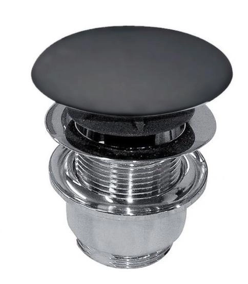 Донный клапан Ceramalux керамический черный матовый без перелива RD025