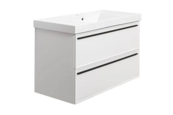 Тумба под раковину LA FENICE Elba Bianco TWIN белый 100 FNC-01-ELB-B-100-2 белый матовый