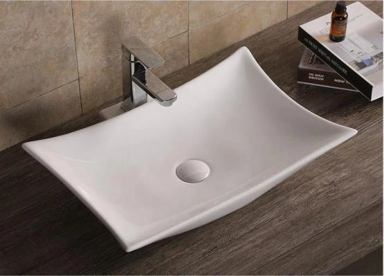 Раковина Cerutti SPA CR7078 накладная, белая, 4 острых угла 570х420х120