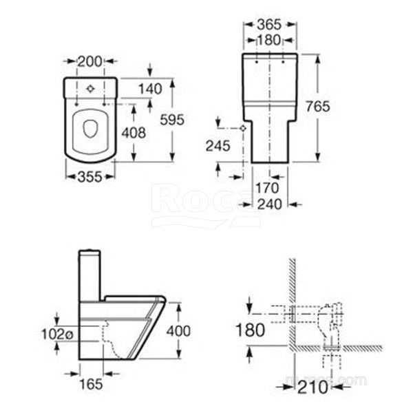 Унитаз (чаша) Roca Hall напольная 342629000