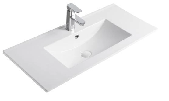 Раковина Gid NYJ803-90 91x40 встраиваемая сверху белая