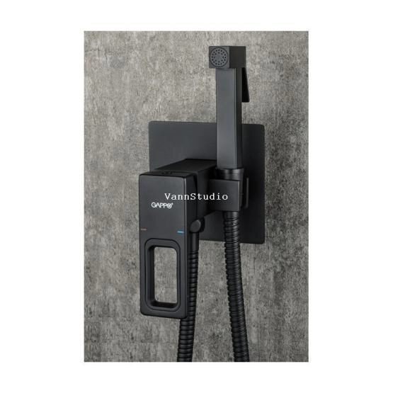 Гигиенический  душ Gappo G7217-6 встраиваемый, чёрный