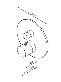 Смеситель для душа Am.Pm Like F8075600 термостат,хром