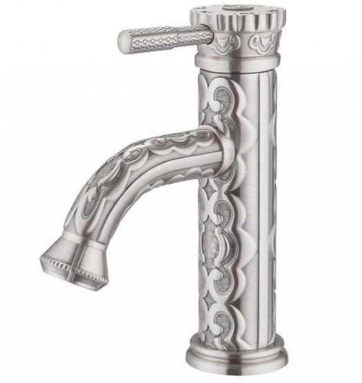 Смеситель для раковины Zorg Antic (A 115U-SL) серебро