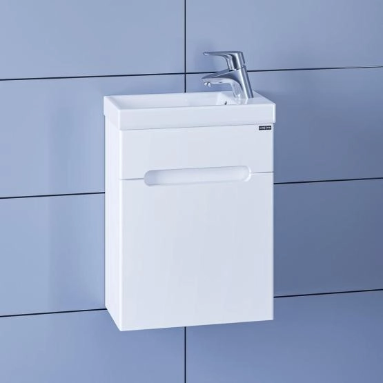 Тумба под раковину СаНта Лондон 40 см, 224017, 1 дверь, подвесная, белый (ум.Como 40)